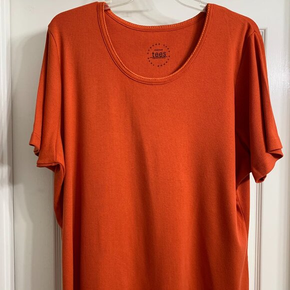 Avenue | Tops | Avenue Tees Womens Pumpkin Orange Color Short Sleeve ...